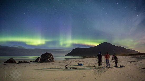 Aurore boréale et photographes - Norvège