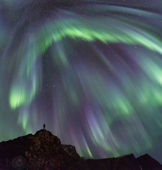 Observation d'une Aurore boréale - Norvège