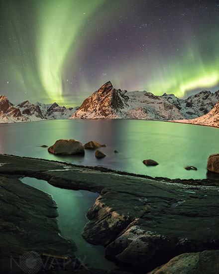 Northern Lights above Reinefjord - Norway