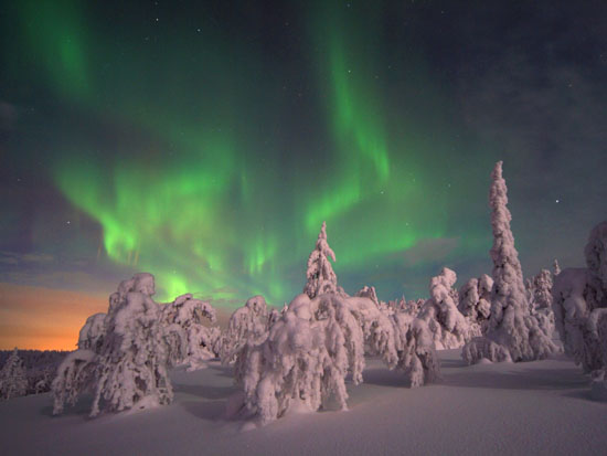 Aurora borealis in Finland -12/2005