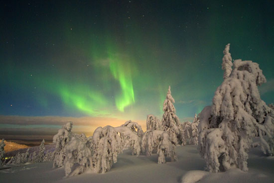 Aurora borealis in Finland. 12/2005