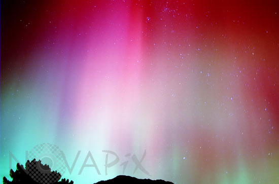 Aurore australe en Nouvelle-Zélande 2001