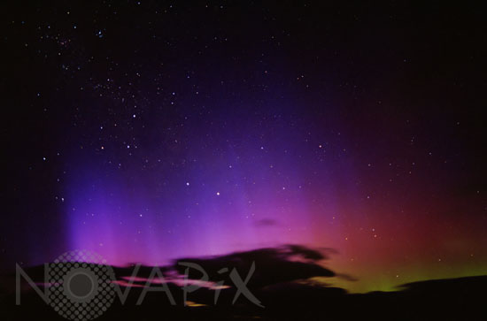 Aurore australe observée en Nouvelle-Zélande