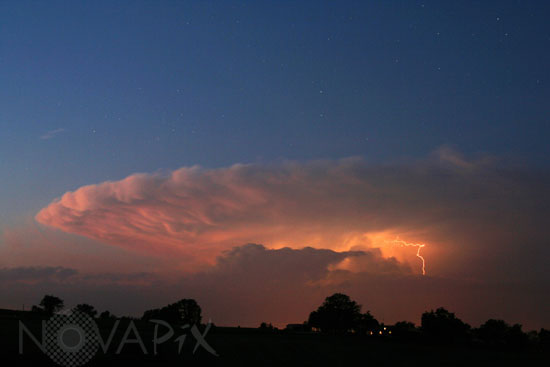 Lightning under the stars