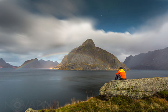 Arc-en-ciel lunaire en Norvège