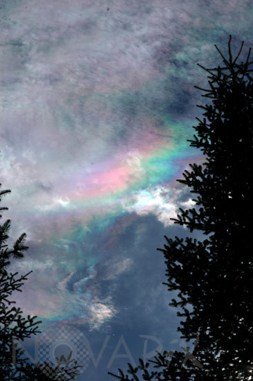 Iridescent cloud