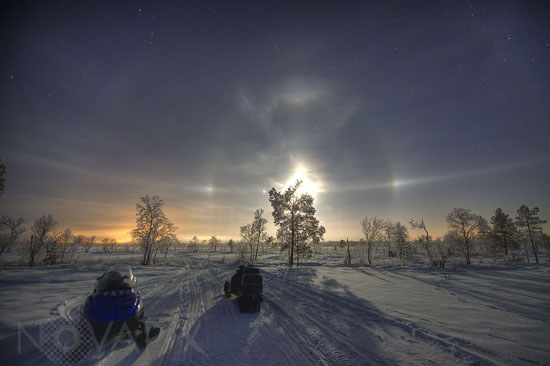 Lunar Halo and Moon dog