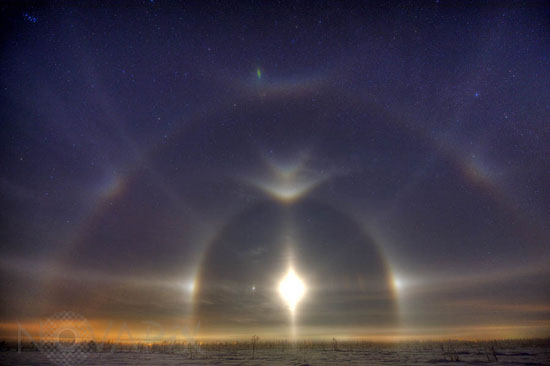 Lunar Halo and Moon dog