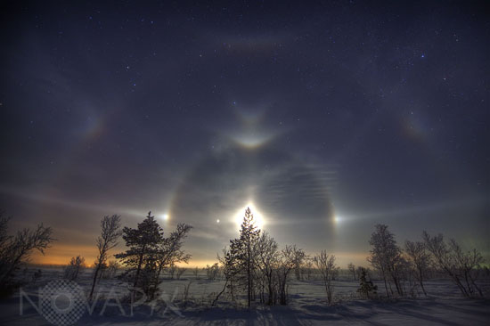 Lunar Halo and Moon dog