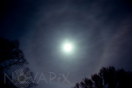 Halo around the Moon