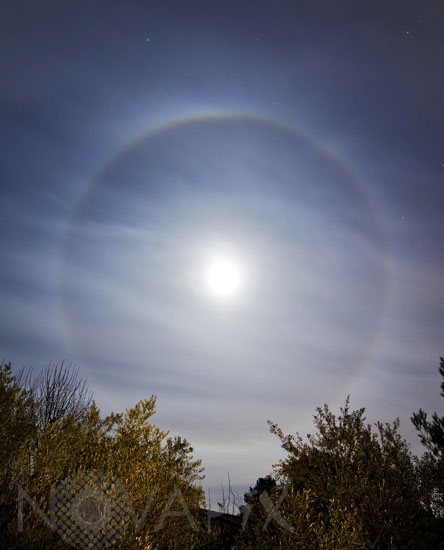 Halo autour de la Lune