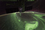 Aurore australe observée depuis la station spatiale
