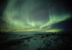 Aurore boréale observée en Alaska. 01/2003