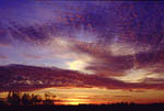 Nuages et coucher de Soleil