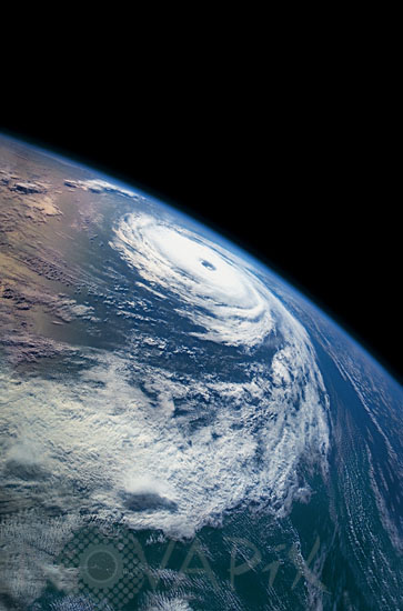 Hurricane Florence as seen from the space shuttle 11/1994
