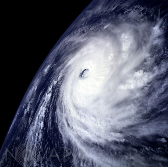 Cyclone seen from the space shuttle Columbia. 12/1996