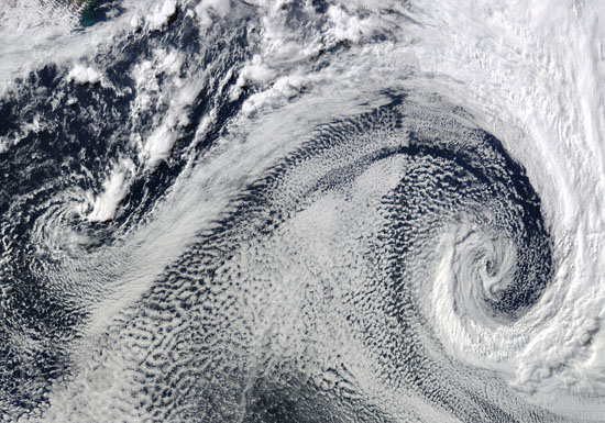 Cyclonic clouds