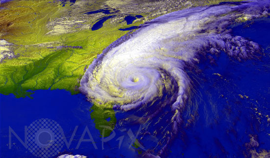 Ouragan Floyd vu par satellite. 09/1999