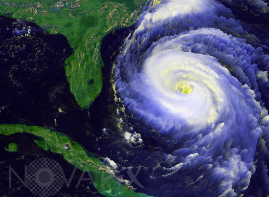 Ouragan Fran vu par satellite. 09/1996