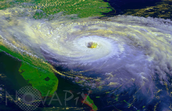 Hurricane Hugo seen by satellite