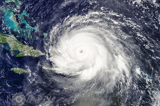 Ouragan Irma vu par satellite 09/2017