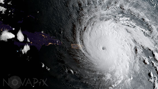 Ouragan Irma vu par satellite 09/2017