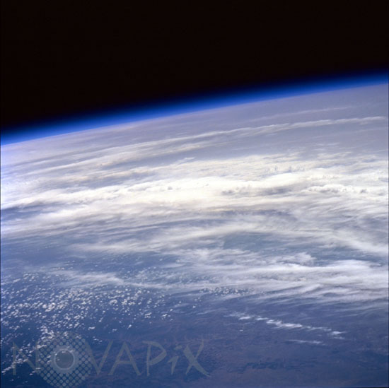 Clouds seen from space shuttle Discovery