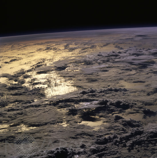 Clouds over south Pacific seen from the space shuttle Columbia