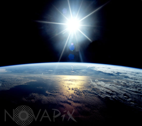 Terre et Soleil vus de l'espace