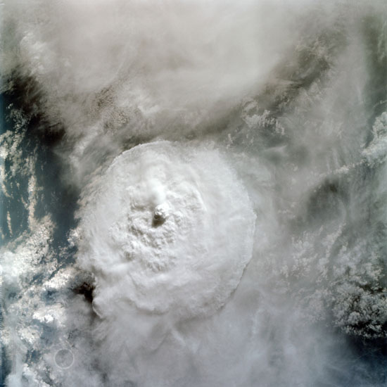 Thunderstorm seen from space
