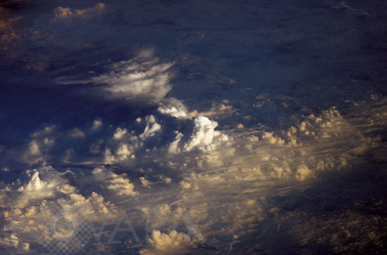 Thunderstorm seen from space