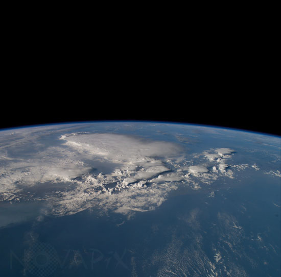 Thunderstorm seen from space