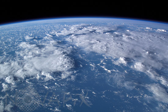 Thunderstorm seen from space