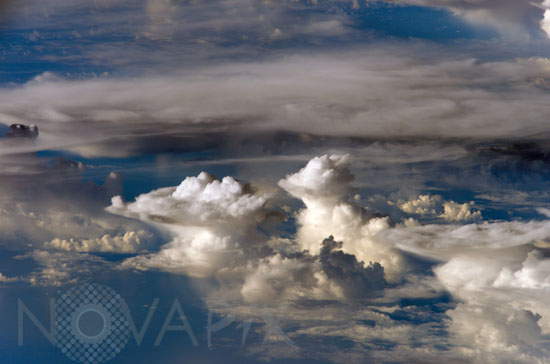 Thunderstorm seen from space