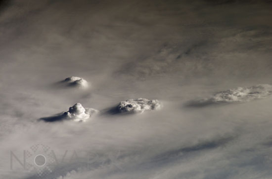 Cumulonimbus vus depuis l'espace