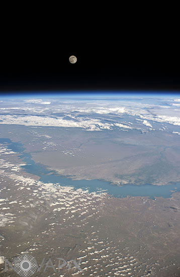 Moon above Kazakhstan