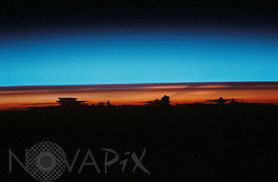 Earth observation of a colorful sunrise