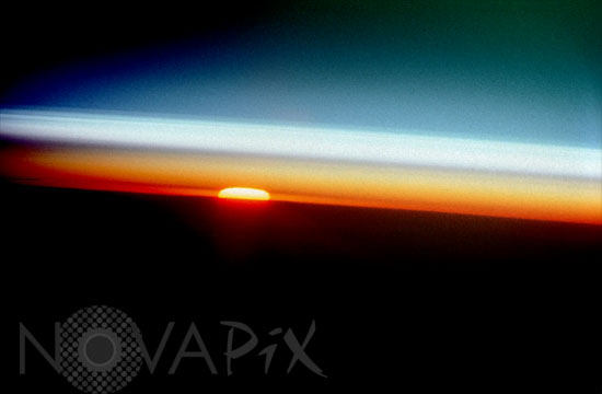 Sunset in earth atmosphere 10/1992