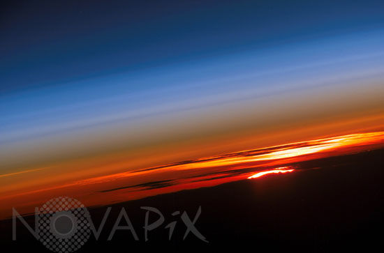 Earth's atmosphere and a setting sun 06/2007