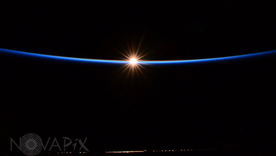 Earth observation of a sunrise