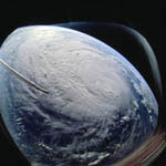 Ouragan Marilyn vu par la navette Endeavour 09/1995