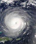 Ouragan Isabel vu par satellite 09/2003
