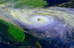 Ouragan Hugo vu par satellite