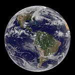 Ouragan Sandy vu par satellite 10/2012