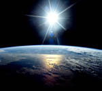 Terre et Soleil vus de l'espace