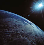 Terre vue depuis la navette Discovery 04/1990
