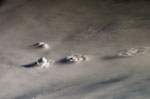 Cumulonimbus vus depuis l'espace