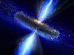 Vue d'artiste d'un trou noir supermassif