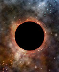 Trou noir stellaire - Vue d'artiste