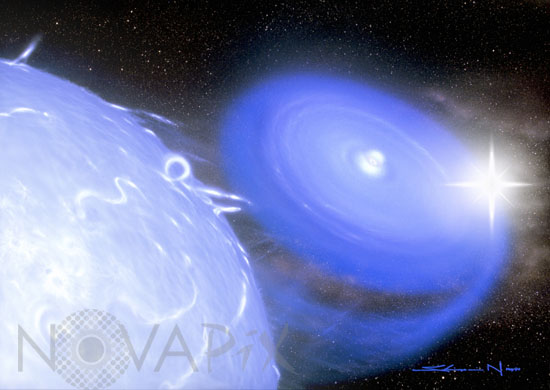 Vue d'artiste de Cygnus X-1